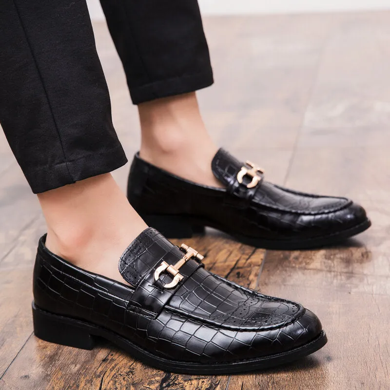 Microfiber Soft Bottom Pointed Toe Business Casual Dress Men Dress Shoes