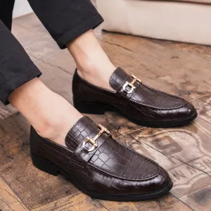 Microfiber Soft Bottom Pointed Toe Business Casual Dress Men Dress Shoes