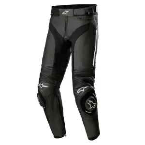 Moto Leather Pants Alpinestars Missile V3, Black/White