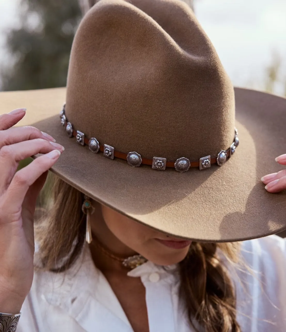Multi Concho Hat Band