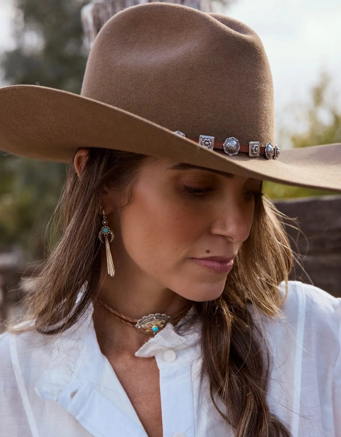 Multi Concho Hat Band