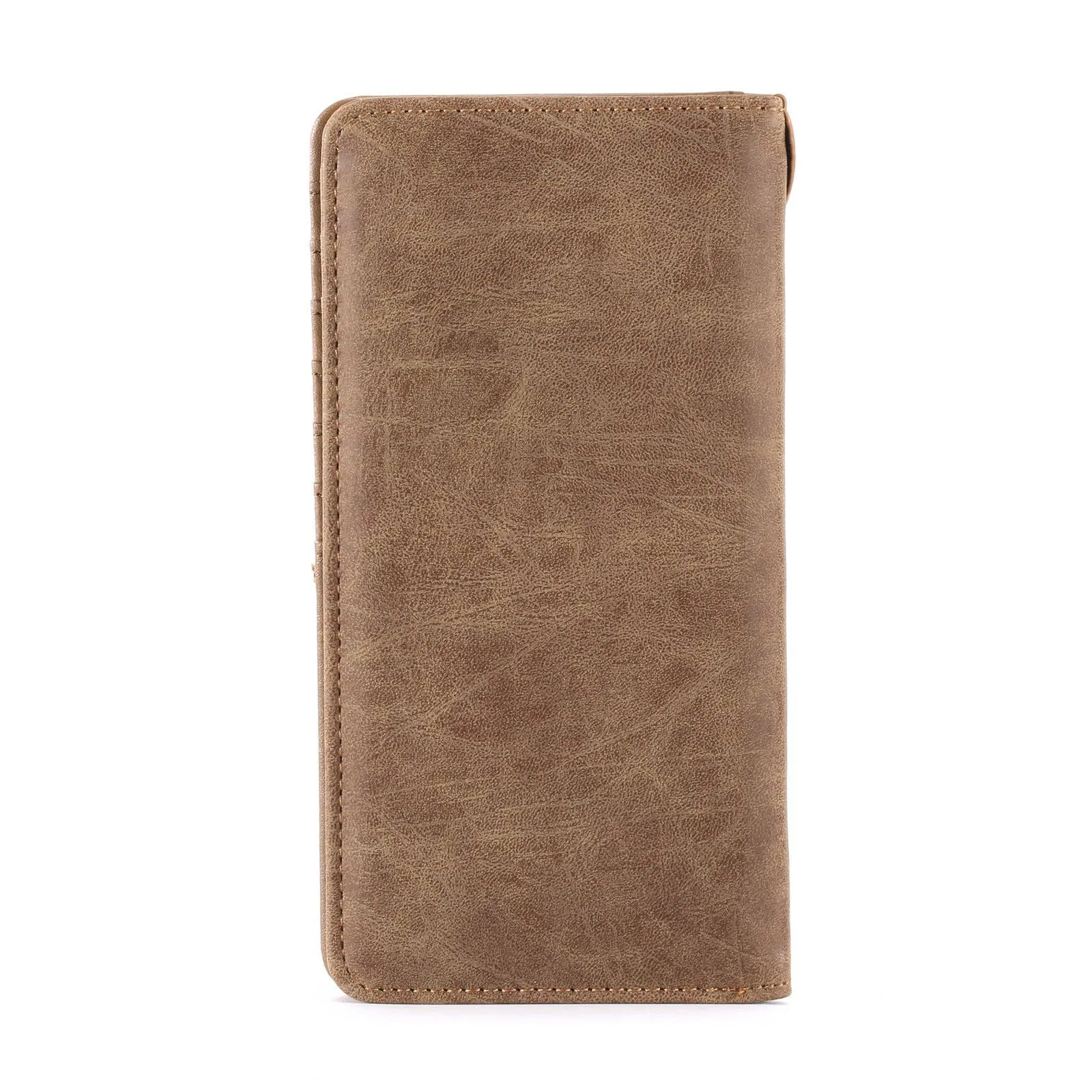 MW-610  Embossed Lone Star Concho Men's Bifold Long PU Leather Wallet