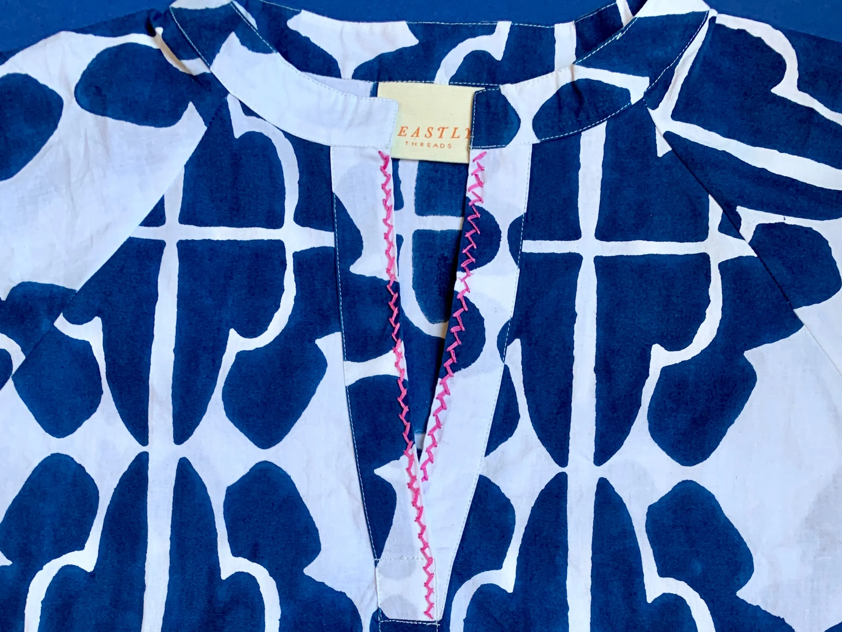 Navy Butterfly Sundress / Short Kaftan
