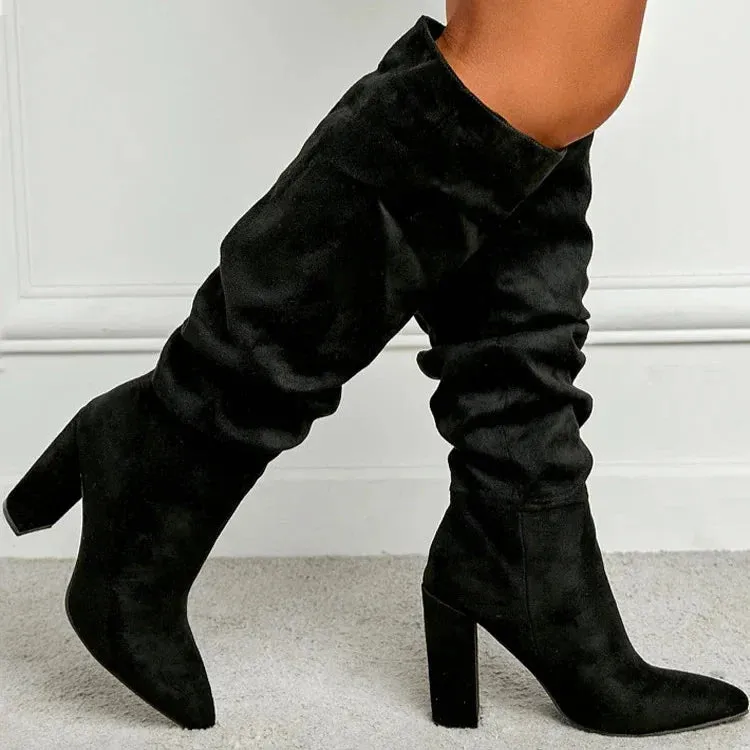 Nebula - Slouch Knee High Boots