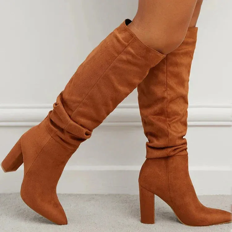 Nebula - Slouch Knee High Boots