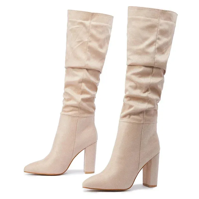 Nebula - Slouch Knee High Boots