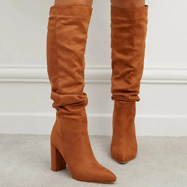 Nebula - Slouch Knee High Boots