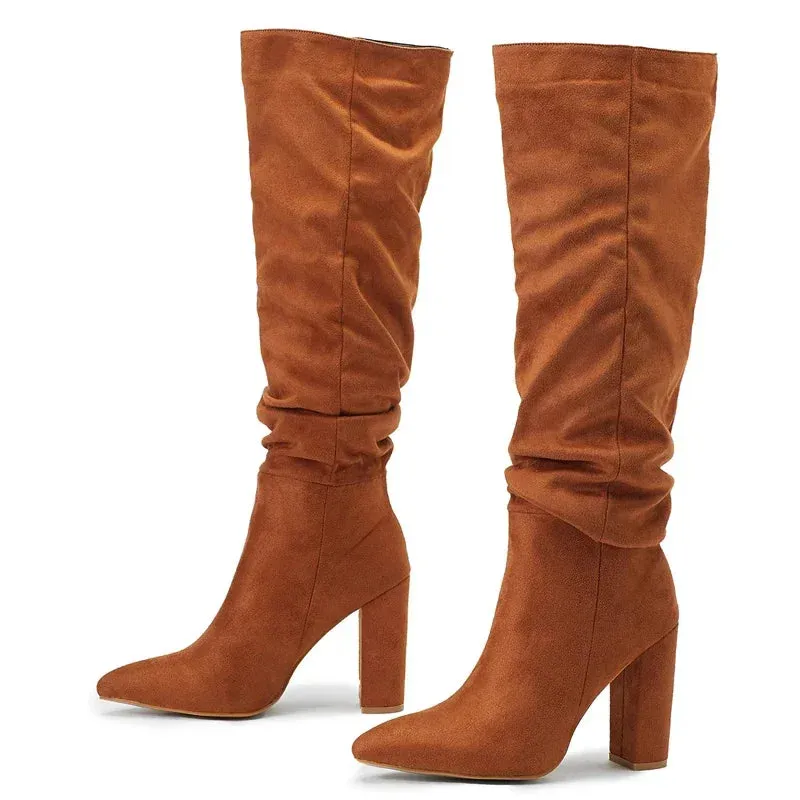 Nebula - Slouch Knee High Boots