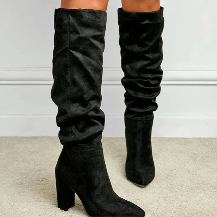 Nebula - Slouch Knee High Boots