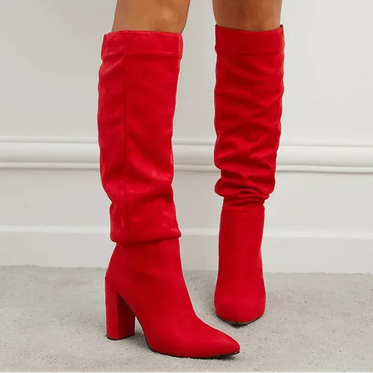 Nebula - Slouch Knee High Boots