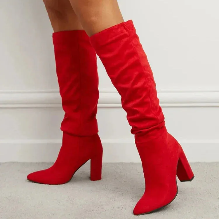 Nebula - Slouch Knee High Boots