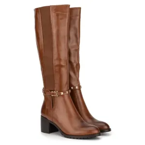 NEW! Torgeis New York Women’s Destiny Faux Leather Camel Brown Boot US 11