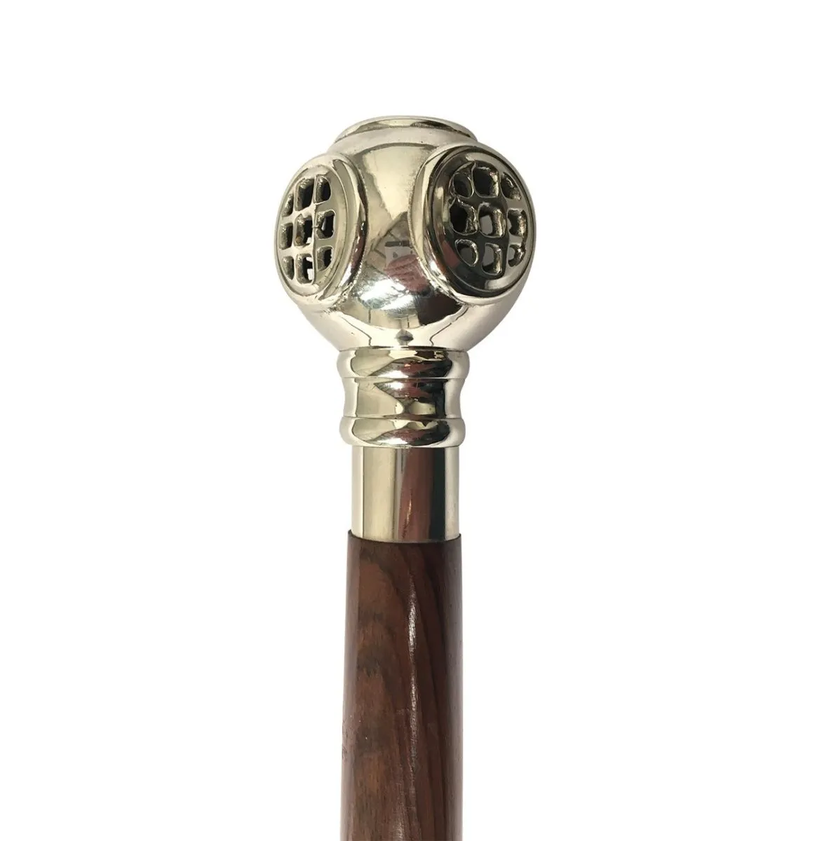 Nickel Diving Helmet Handle Walking Stick