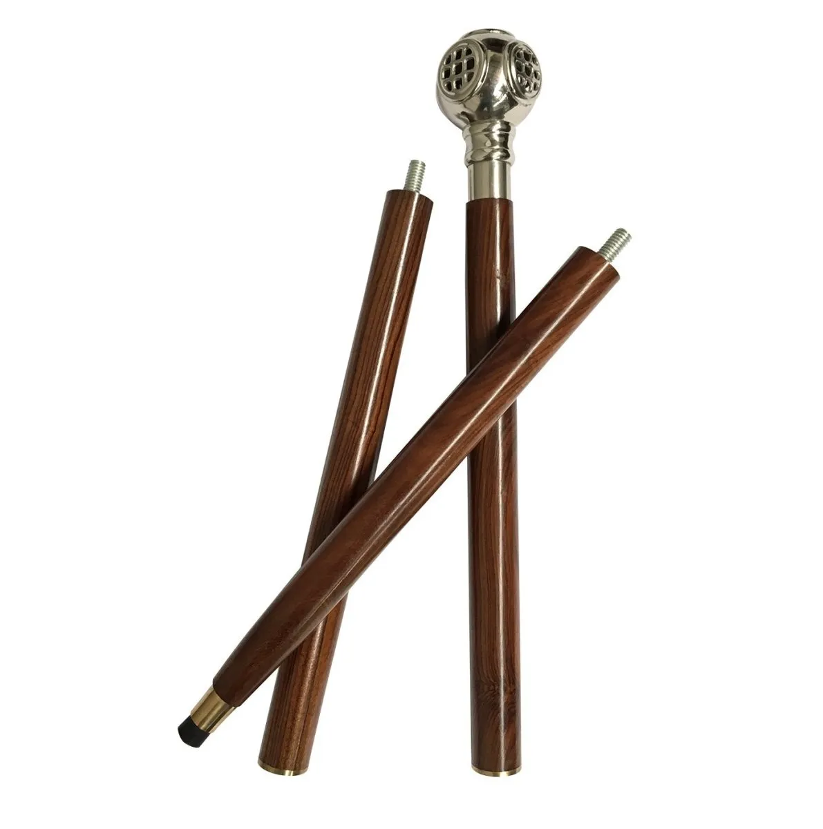 Nickel Diving Helmet Handle Walking Stick