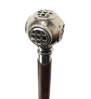 Nickel Diving Helmet Handle Walking Stick