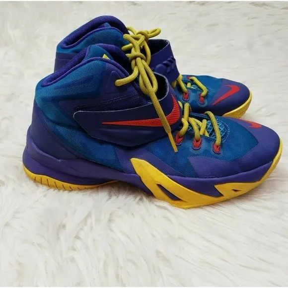 Nike Boy's Youth 7 Lebron Soldier VIII 653645-400 Multicolor Basketball Shoes
