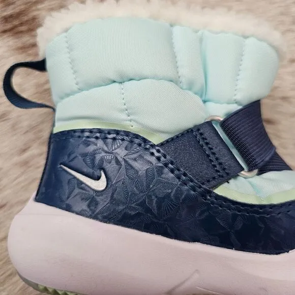 Nike Flex Advance &quot;Paw Prints&quot; Toddler Kids Insulated Boots Blue Size 10 NEW