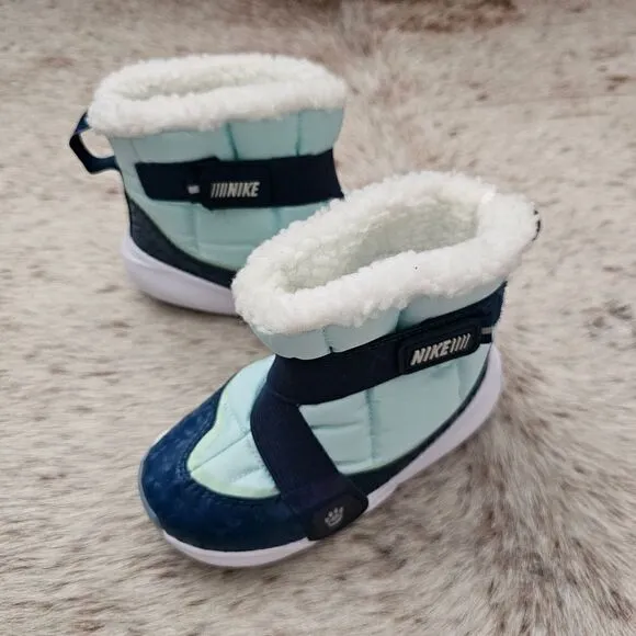 Nike Flex Advance &quot;Paw Prints&quot; Toddler Kids Insulated Boots Blue Size 10 NEW