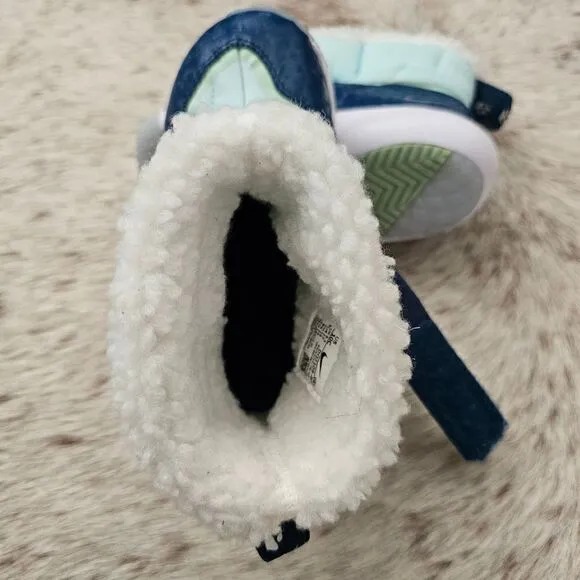Nike Flex Advance &quot;Paw Prints&quot; Toddler Kids Insulated Boots Blue Size 10 NEW