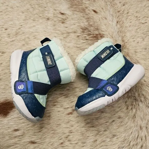 Nike Flex Advance &quot;Paw Prints&quot; Toddler Kids Insulated Boots Blue Size 10 NEW