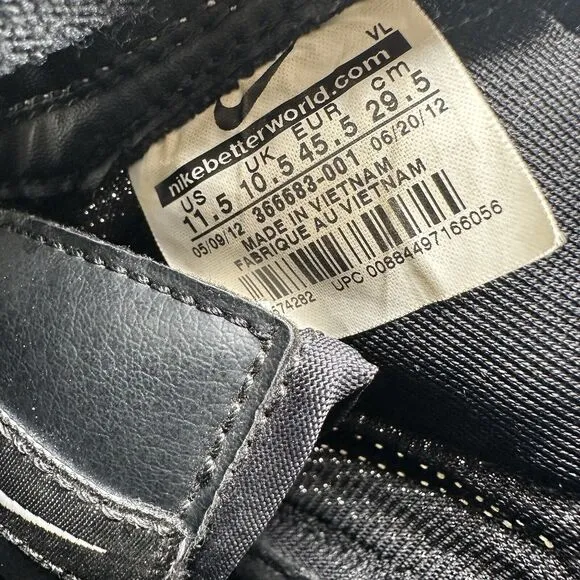 Nike Speed Sweep VII Wrestling Shoes 366683-001 Black Men's Size 11.5 US