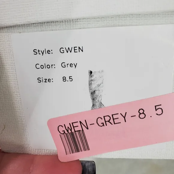NWT MiiM Gwen Womens Over The Knee Boots Vegan Suede Grey Stacked Heel 8.5
