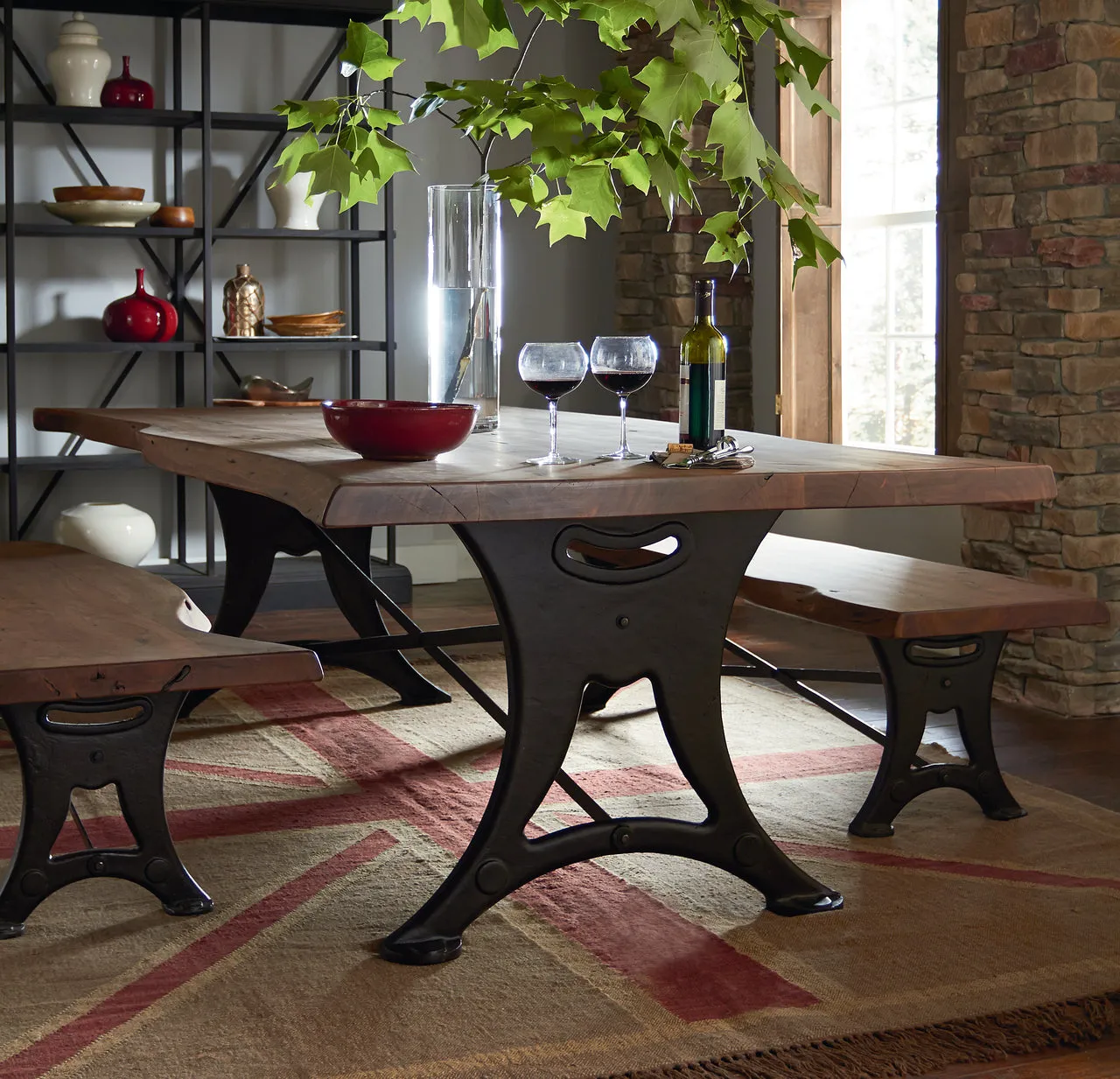 Organic Forge Live-Edge Bench