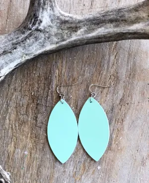 Oval Leather Earrings (2 available colors)