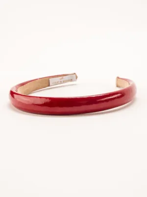 Paige Mini Puff Headband - Red