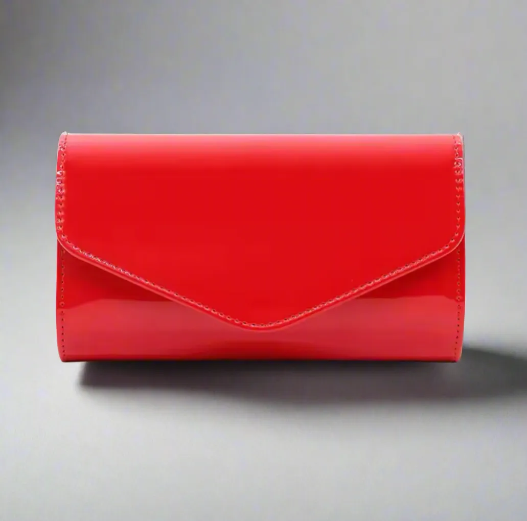 Patent Clutch Evening Bag