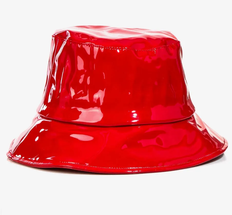 Patent Eco Leather Bucket Hat