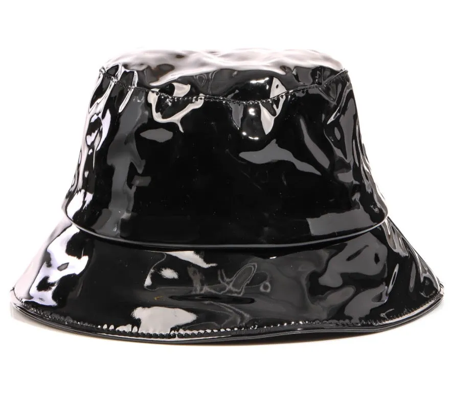 Patent Eco Leather Bucket Hat