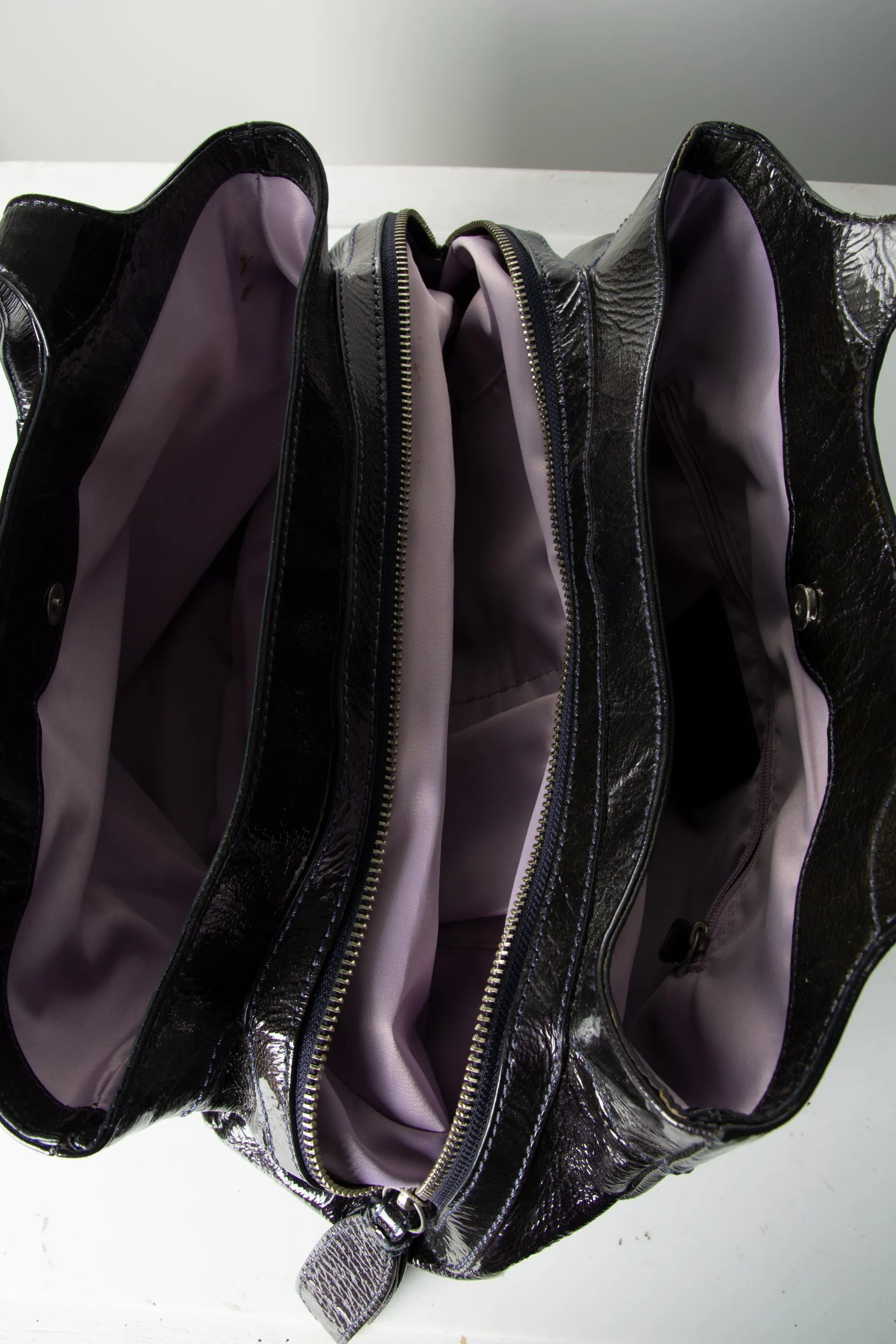 Patent Leather Hobo Bag