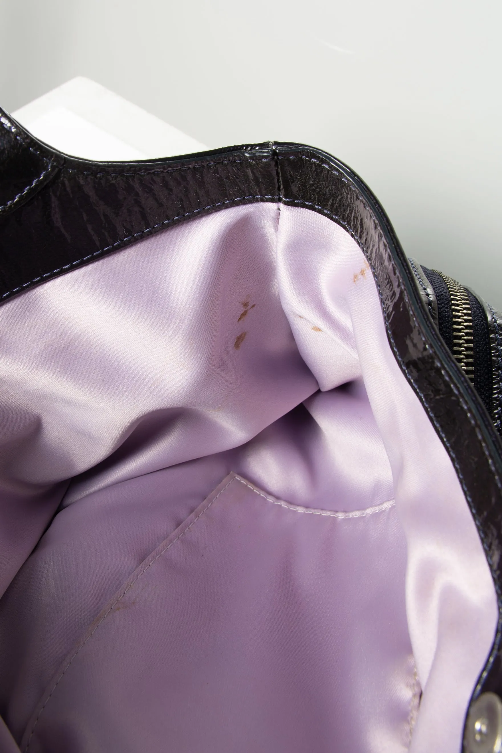 Patent Leather Hobo Bag