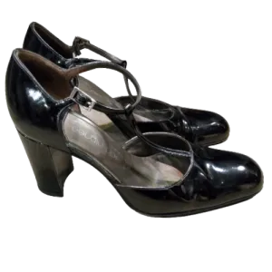 PATENT LEATHER PUMPS-BLACK