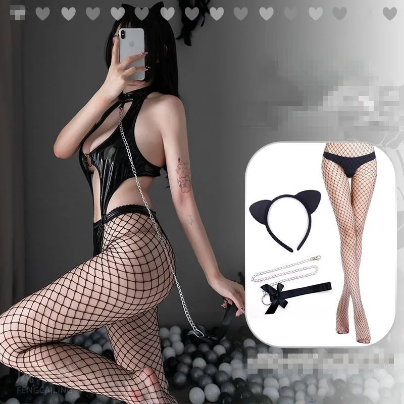 Patent leather uniform jumpsuit  KF70448