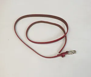 Patent red genuine leather belt size M
