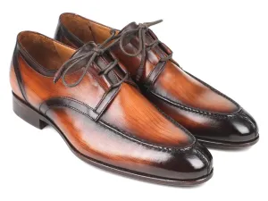 Paul Parkman Men's Ghillie Lacing Dress Shoes in Brown Burnished