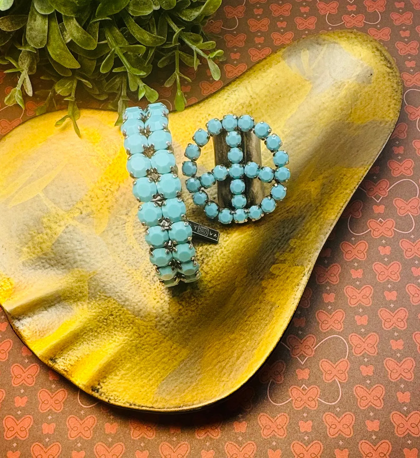 Peace or Bust Ring in Turquoise