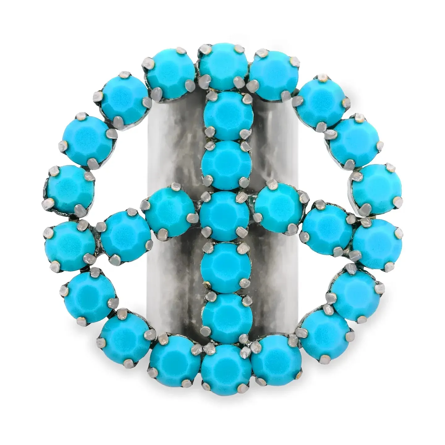 Peace or Bust Ring in Turquoise