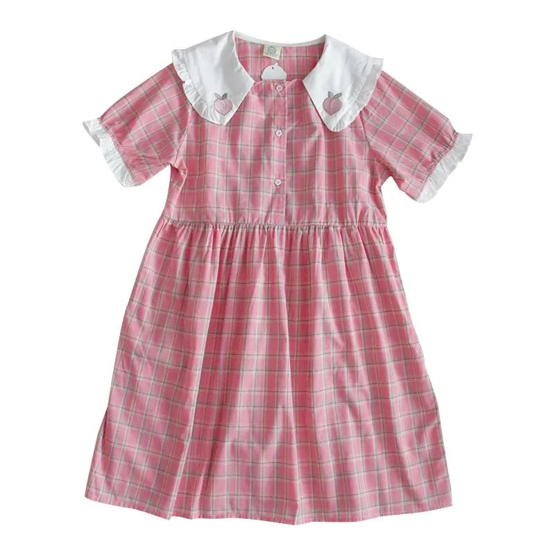 Peachy Mori Plaid Dress SD00550