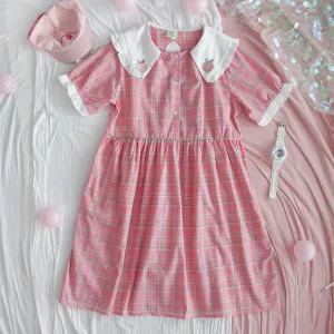 Peachy Mori Plaid Dress SD00550