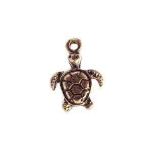 PENDANT SMALL TURTLE ANTIQUE GOLD LF/NF
