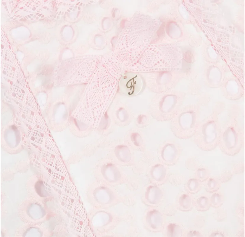 Pink and White Dress & Pants Set