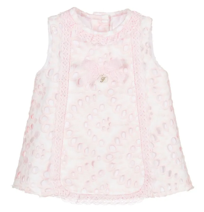 Pink and White Dress & Pants Set