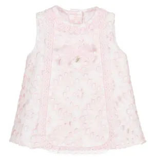 Pink and White Dress & Pants Set