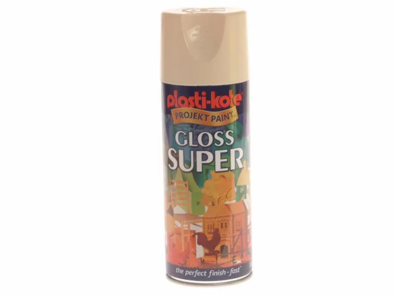 Plastikote Gloss Super Spray Antique White 400ml