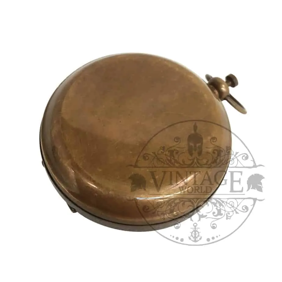 Pocket Sundial Compass // Antique Finish // 45mm