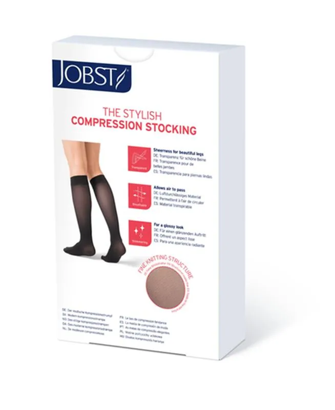 PR/1 JOBST ULTRASHEER WOMEN, KNEE HIGH PETITE, 15-20MMHG, XL, SUNTAN, CLOSED TOE