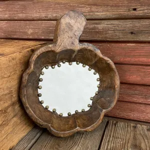 Pumpkin Décor Bowl - w/ Pure White Leather